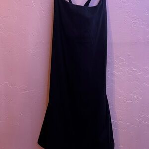Sporty Black Sleeveless Dress